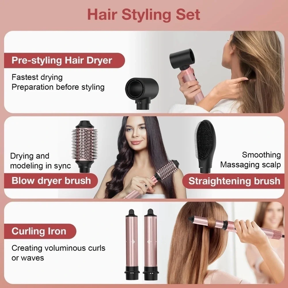 Brightup Air Style- 5 in 1 professional multifunctional hair dryer styler​​​​​​​